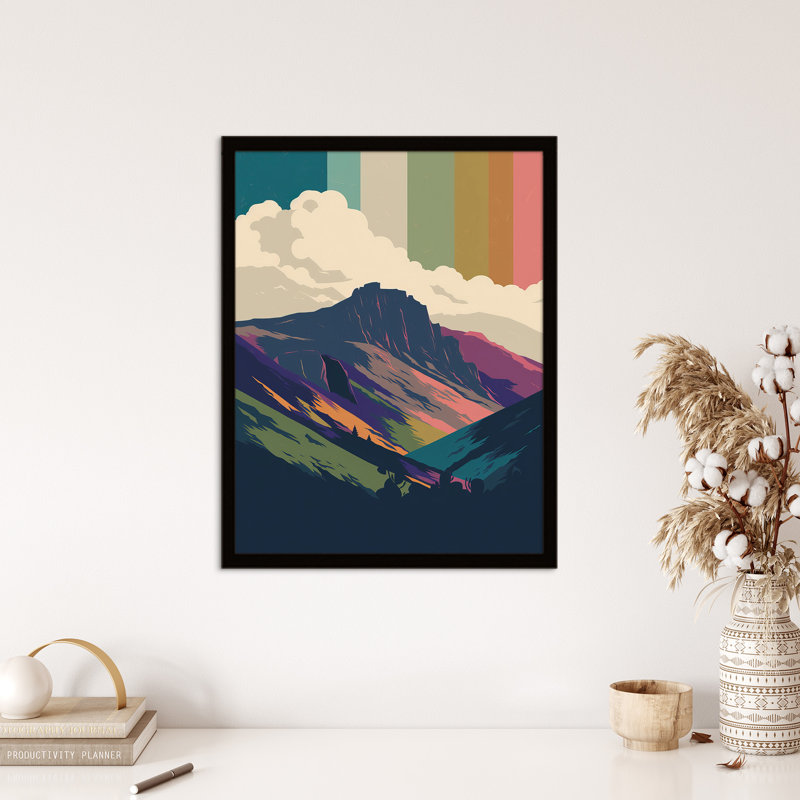 Scottish Highlands Artwork Pastel Dawn Twilight Landscape - Single Picture Frame Print