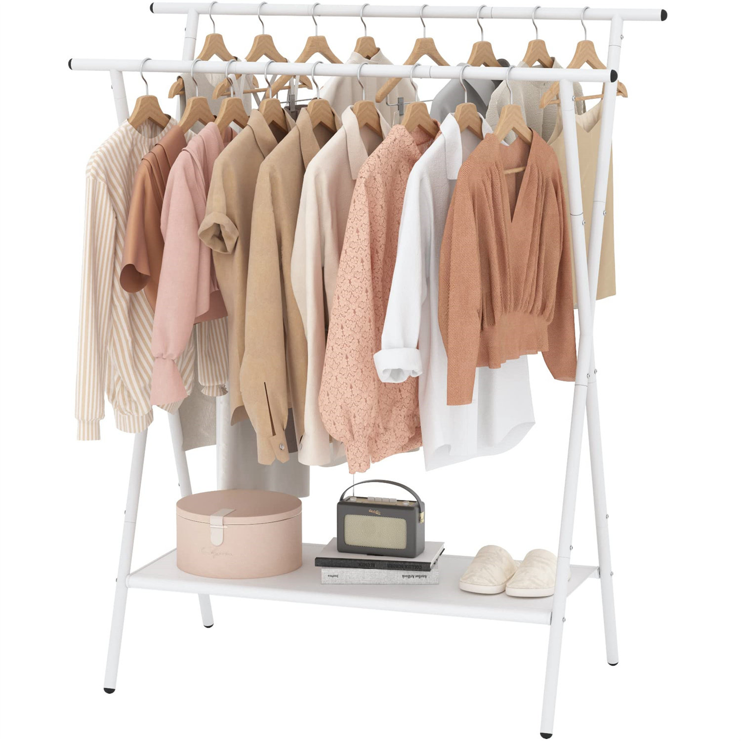 Rebrilliant Niyahna 47.24'' Plastic Clothing Rack | Wayfair