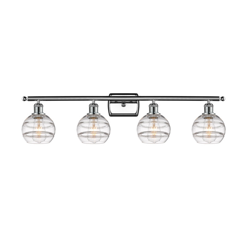 Chartoff 4 - Light Dimmable Vanity Light, Clear, Polished Chrome