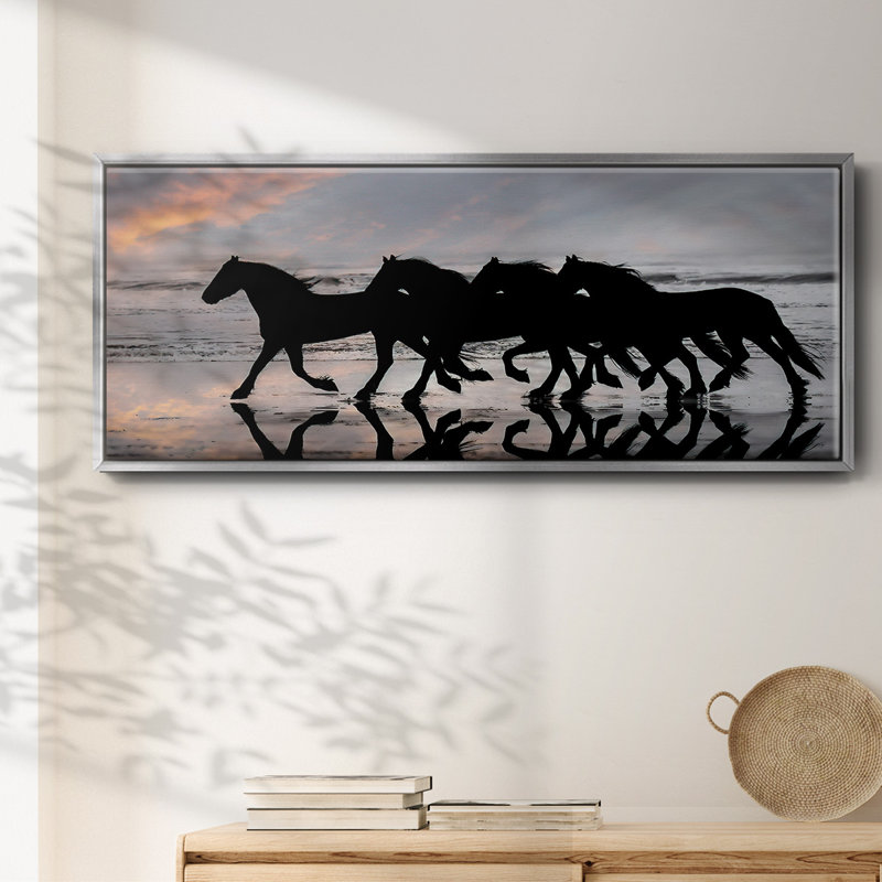 Plage galop - toile encadrée, H 20 po x l 50 po