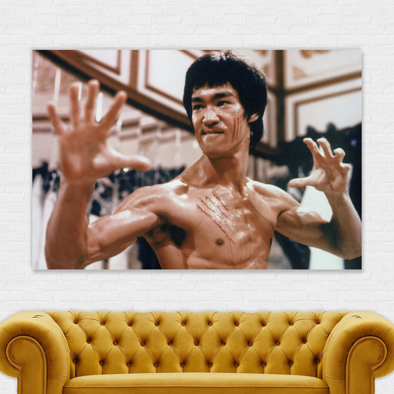 Bruce Lee Enter The Dragon Martial Arts - Wrapped Canvas Print, 41cm H x 61cm W x 4cm D