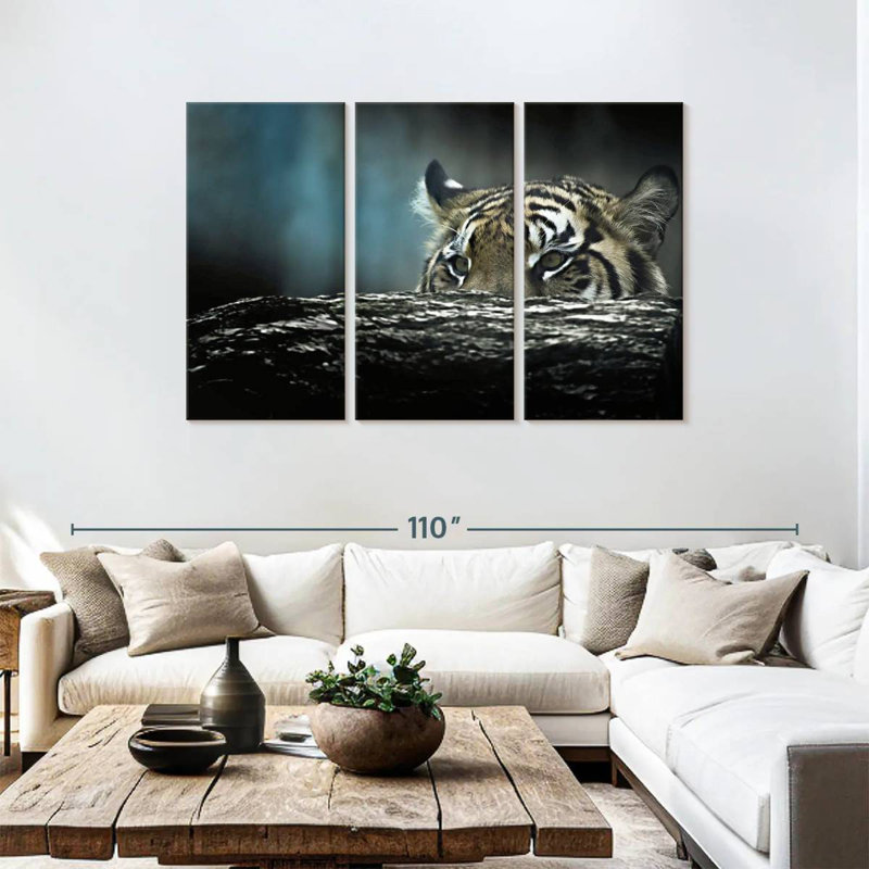Tiger Hunting, 48" H x 74" W