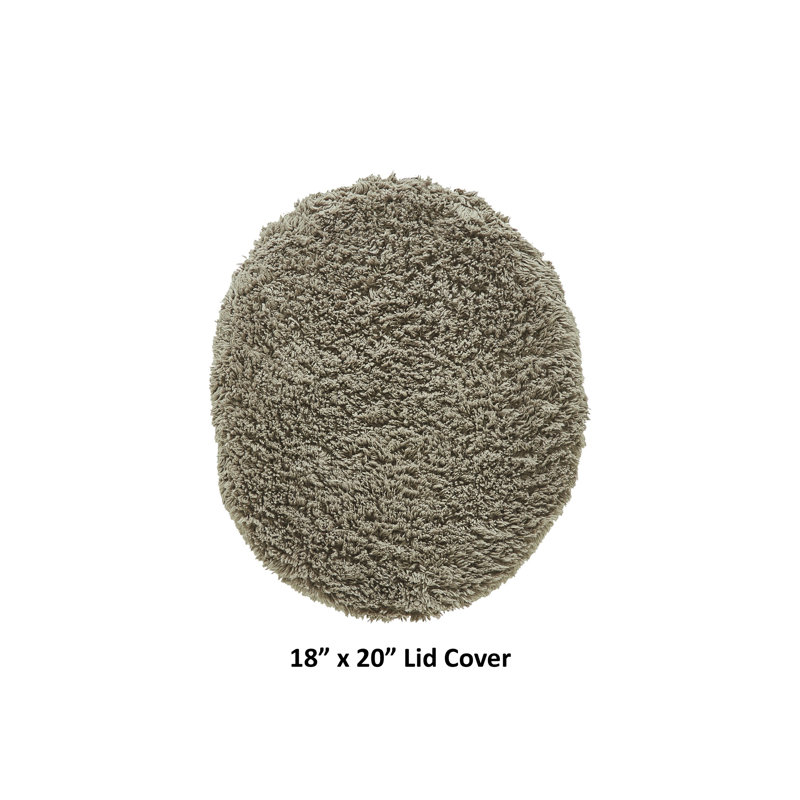 Housse de siège de toilette 100% coton Branston, lavable à la machine, certifié OEKO-TEX, couvercle de toilette allongé ultra doux et absorbant, motif à chevrons luxueux, 18 po x 20 po, beige
