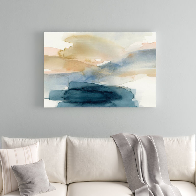 «Swathe I» par Victoria Barnes - reproduction d'art, H 32 po x l 48 po, Toile tendue, Non