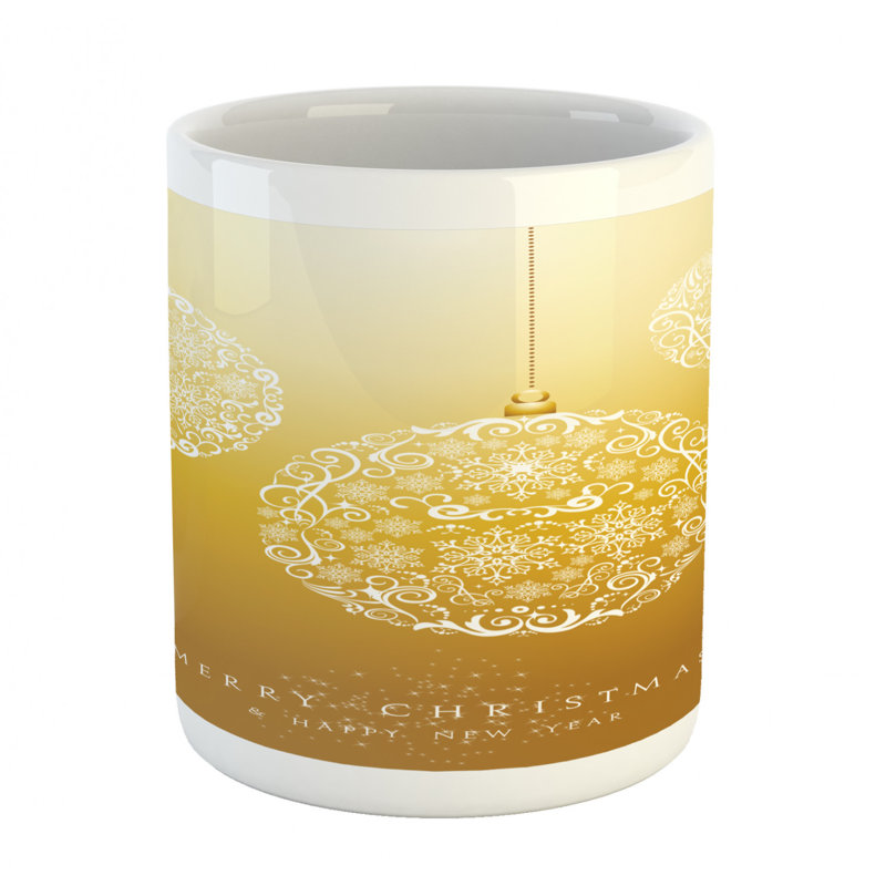 Grande tasse à café rond baubles
