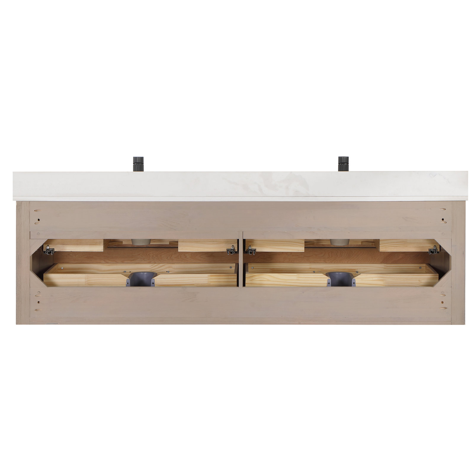 Cristo 72'' Double Bathroom Vanity, Fir Wood Brown