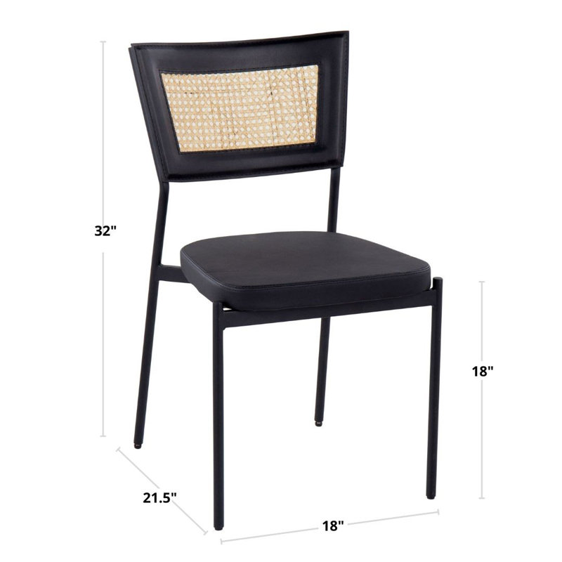 Chaise d'appoint Borrayo en noir