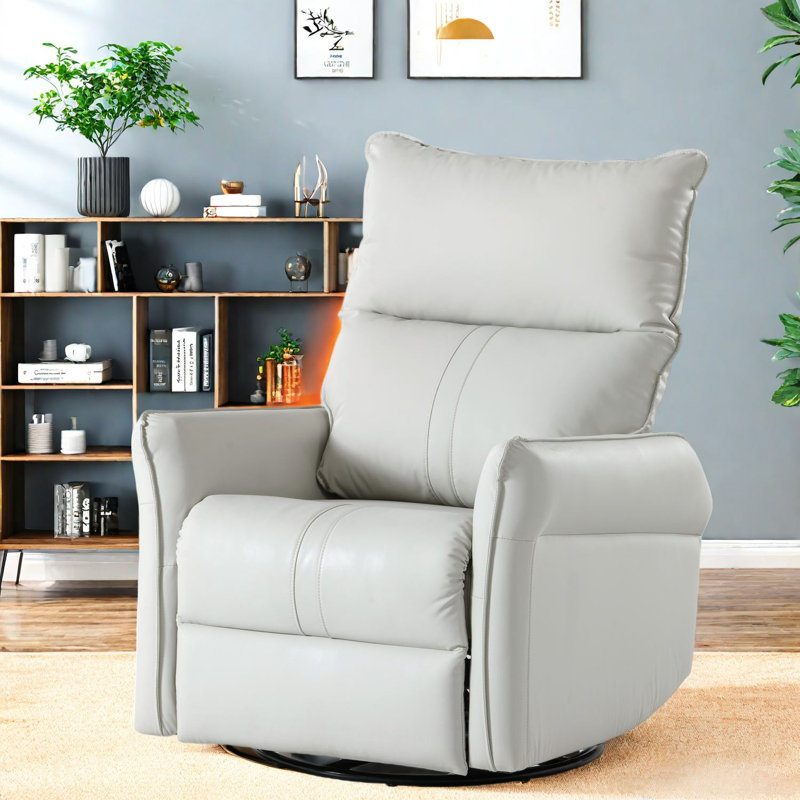 Fauteuils inclinables modernes pivotants avec rangement, matériau en polyuréthane, conception compacte pour la maison