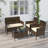 Rintaro 4 - Person Patio Conversation Set with Cushions-1464975485