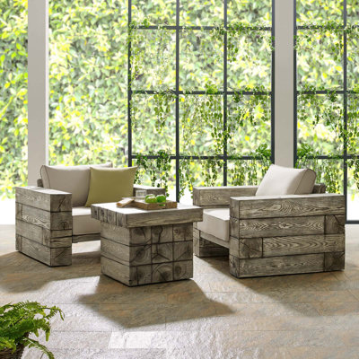 Ensemble de patio extérieur 3 pièces Manteo