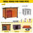 Tucker Murphy Pet™ Outdoor Dog House, Winter Weatherproof Anti-Chewing Dog Kennel, Iron-306658197-305446445