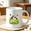 Charming Ceramic Mug with Birds And Butterflies On Flowering Branch Design - Perfect Gift for Mother On Mother's Day Birthday Anniversary.