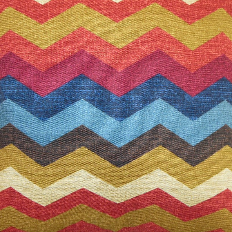 Chevron Cotton Reversible Throw Pillow, Gem, 20" x 20"