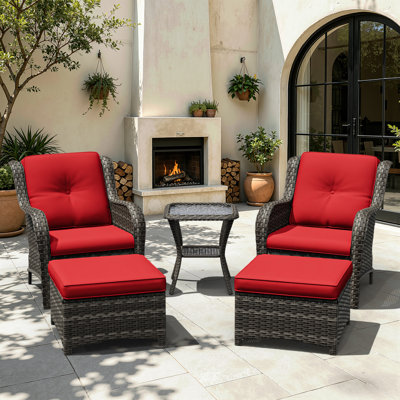 Anahit 5-Piece Outdoor Conversation Seating Group with Cushions