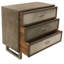 Commode d'appoint 3 tiroirs en peau de vache