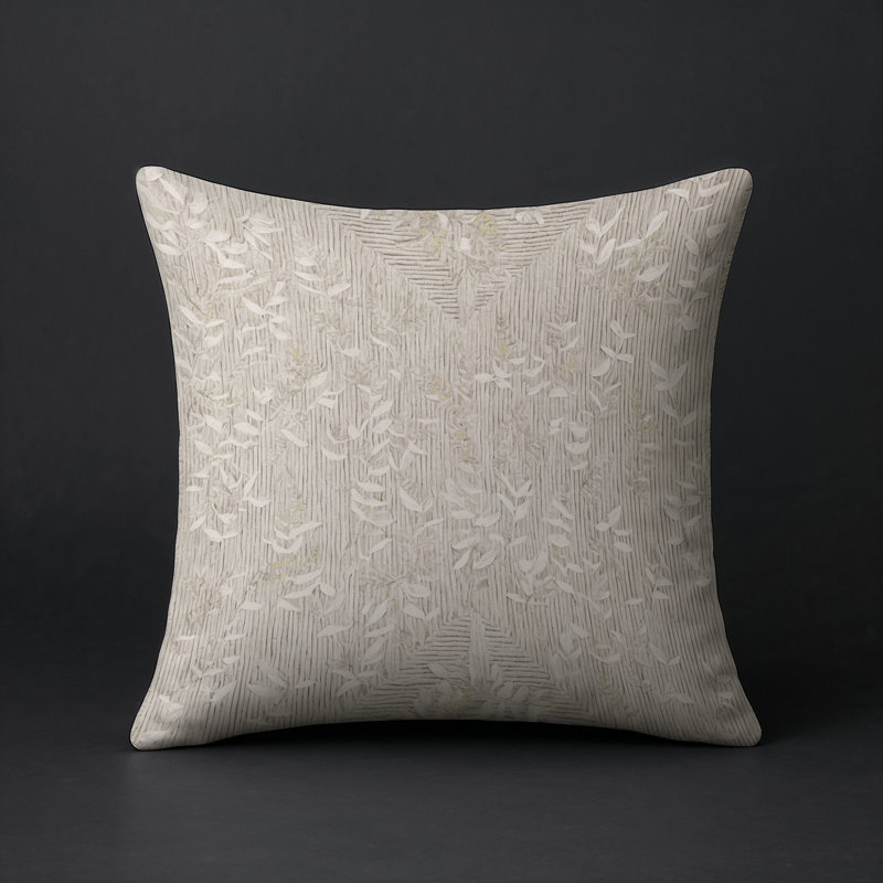 Coussin décoratif intérieur et extérieur Modern, Gris abstrait 170, Carré 18 po