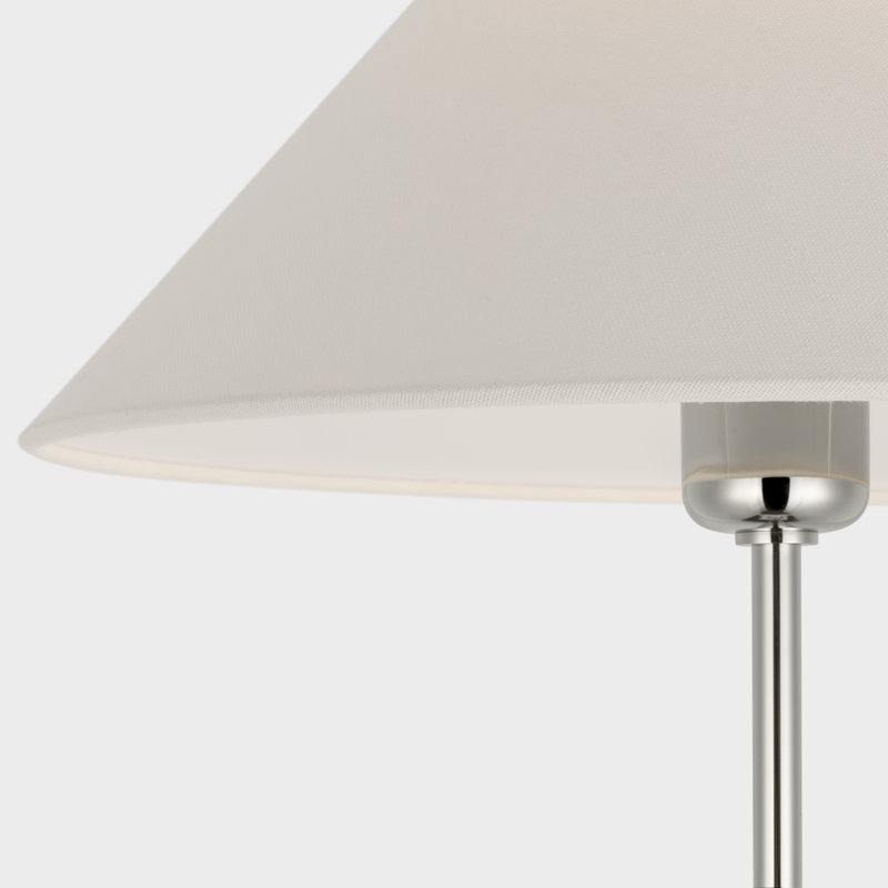 J. Randall Powers Hackney Floor Lamp, Polished Nickel, Linen