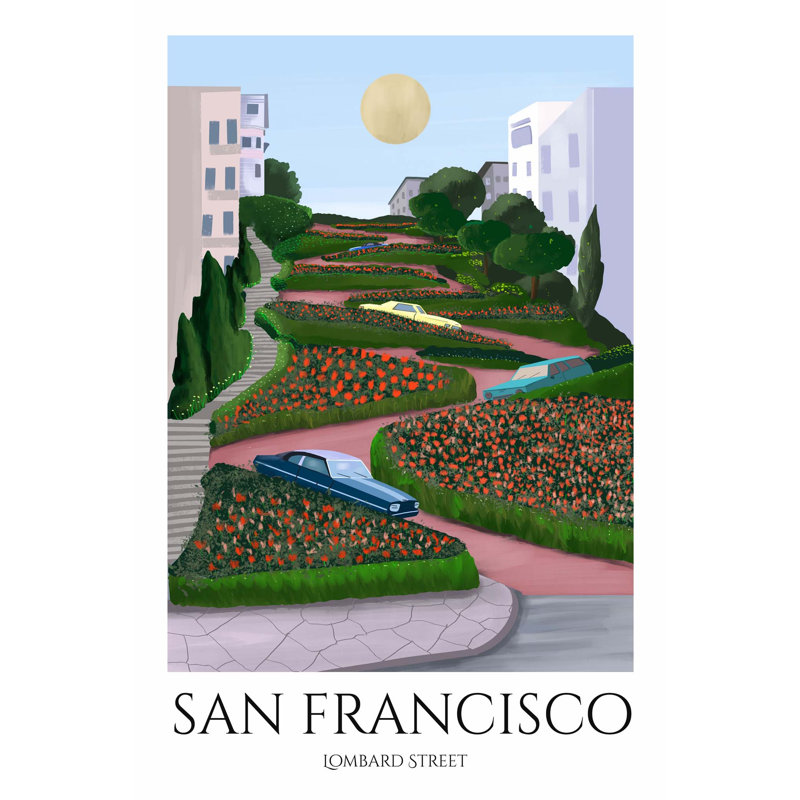 San Francisco Travel Poster - Unframed, Medium