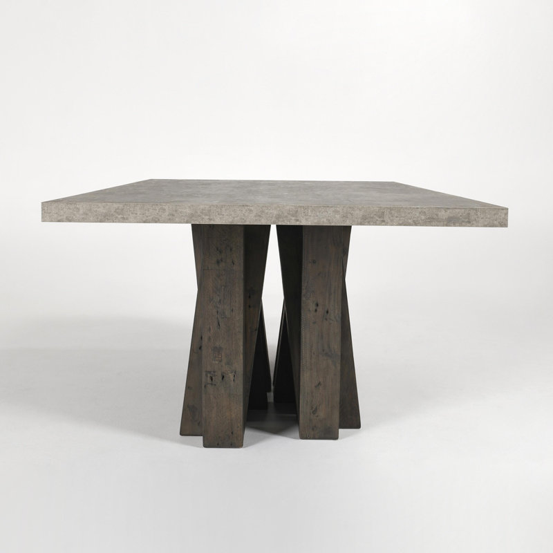 Simone 94" Reclaimed Pine Wood Dining Table In Antique