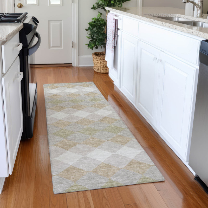 Premium Machine Washable Bunderberg AMF1007 Geometric Rug, Runner 2'3" x 7'6"