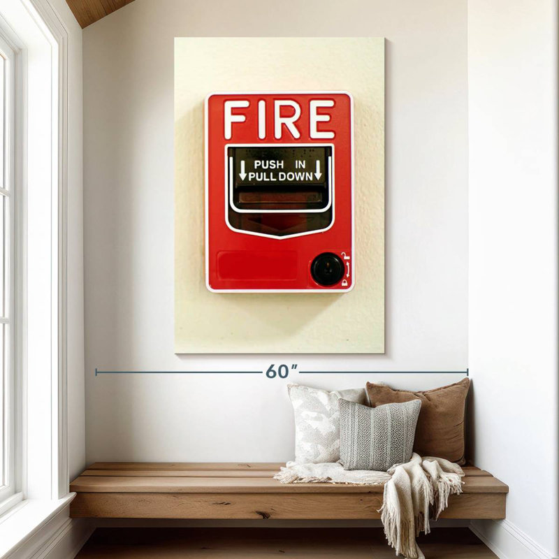 Alcaraz Fire Alarm, 51" H x 34" W