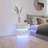 High Glossy 2 Drawers Bedside Table With RGB Led Light Nightstand With Bluetooth Control
