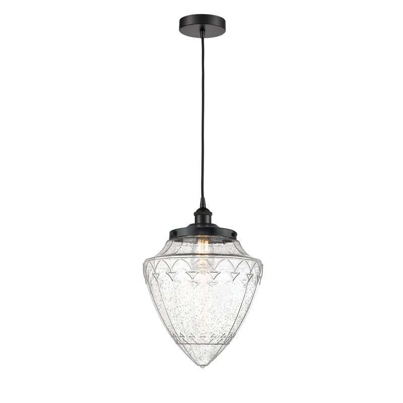 Lanaija 1 - Light Single Pendant, Matte Black, 16.75" H x 12" W x 12" D