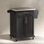 Chariot de cuisine roulant, îlot de cuisine sur roulettes, avec comptoir en acier inoxydable, tiroir, porte-serviettes et porte-épices, chariot de rangement utilitaire