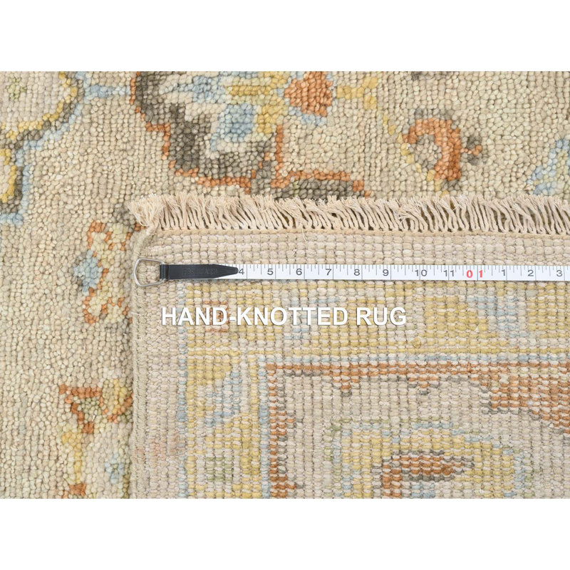 Tapis en laine noué à la main de couleur Oushak 9 pi 1 po x 11 pi 9 po B66ED142587E4DD5985A337E264EB9D6