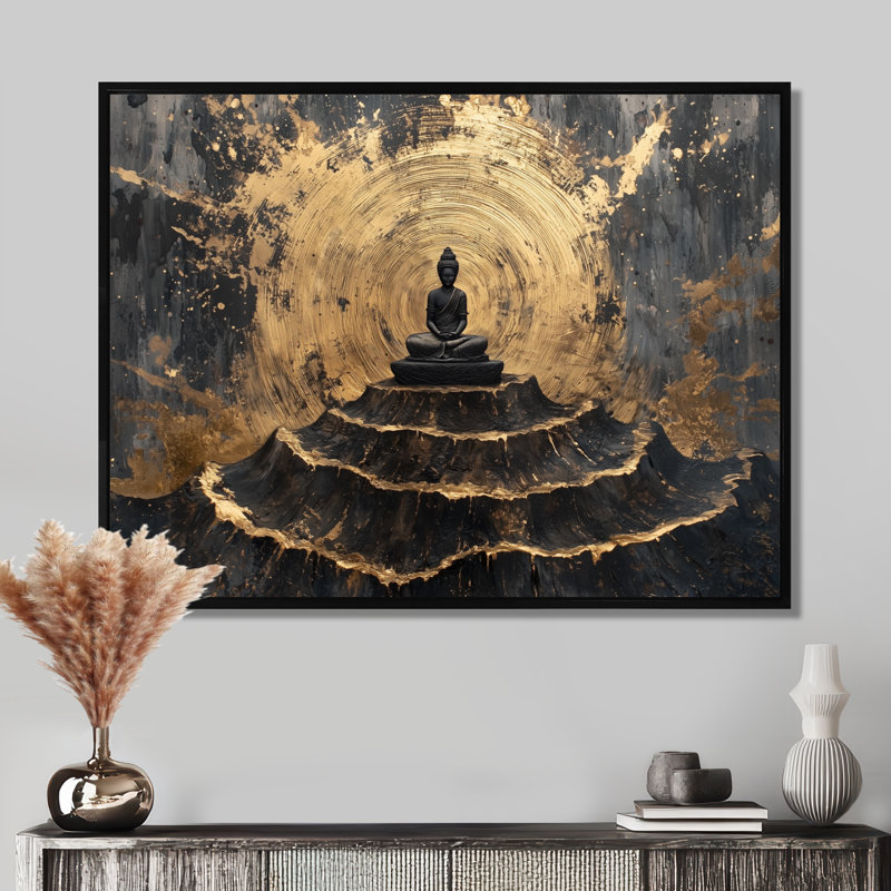 Hagedorn - Spiritual Wall Art, H 24 po x l 32 po, Picture Frame Print, Noir, noir, noir, noir