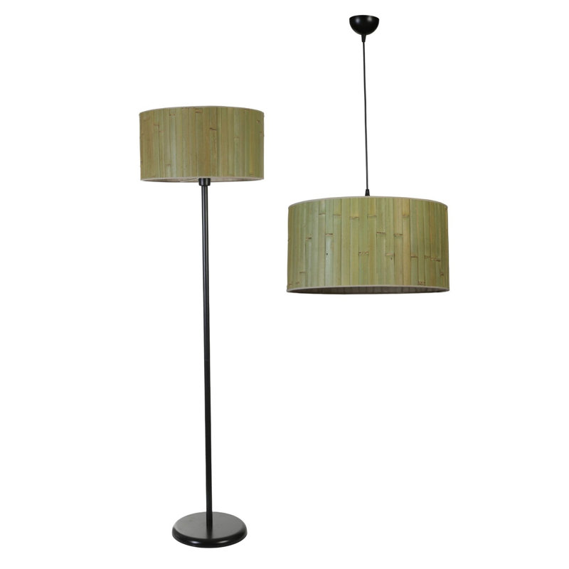 Rakhia - Light Metal Pendant, Green