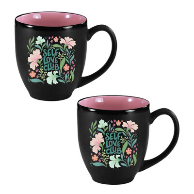 Ensemble de 2 tasses à bistro 16 oz Self Love Club I