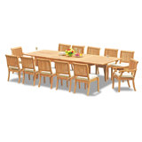Atnas Outdoor 13 - Piece Teak Dining Set