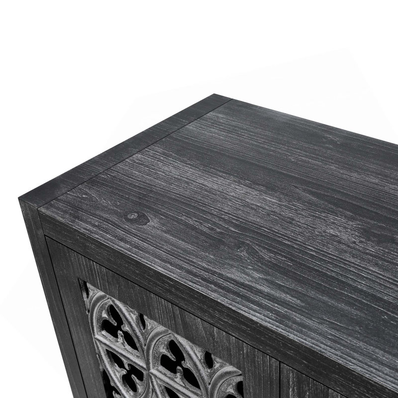 Armoire antique Hollow, Noir antique
