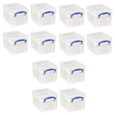  3 Liter Snap Lid Storage Bin for Music Storage, 12 Pack, Clear