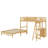 Twin Over Full Bunk Bed With Built-In Desk And Three Drawers-349565530