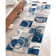 Tapis gris et bleu Chimeng