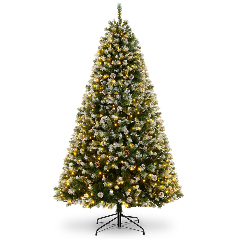 Épinette de Noël artificielle éclairée - support inclus, H 7,5 pi