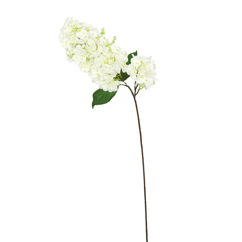 Tige de fleur d'hortensia artificielle, Blanc, crème