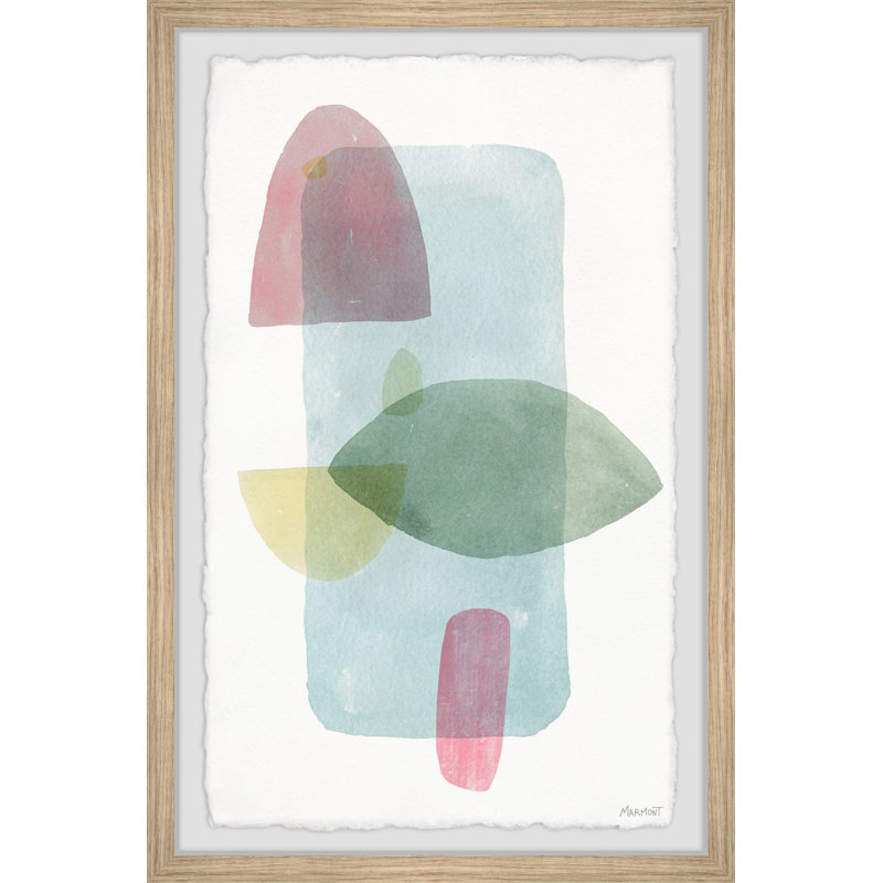 Greens And Pinks - Single Picture Frame Painting, 61 cm H x 41 cm W