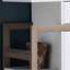 Armoire de cuisine blanche et taupe foncé - 4 tablettes, tiroir, 2 portes, rangement efficace et élégant