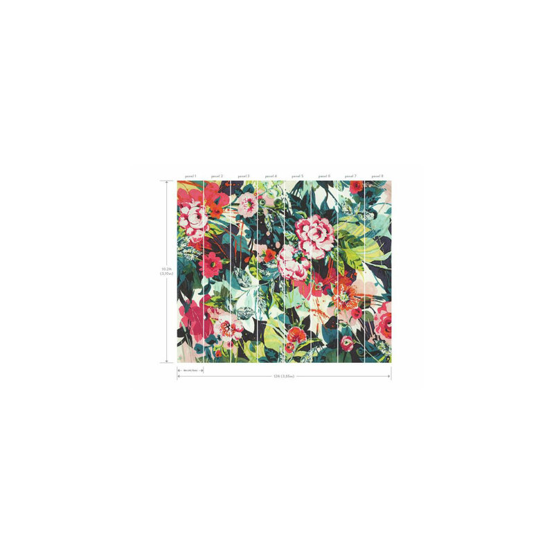 Pop Floral Mural, Bright