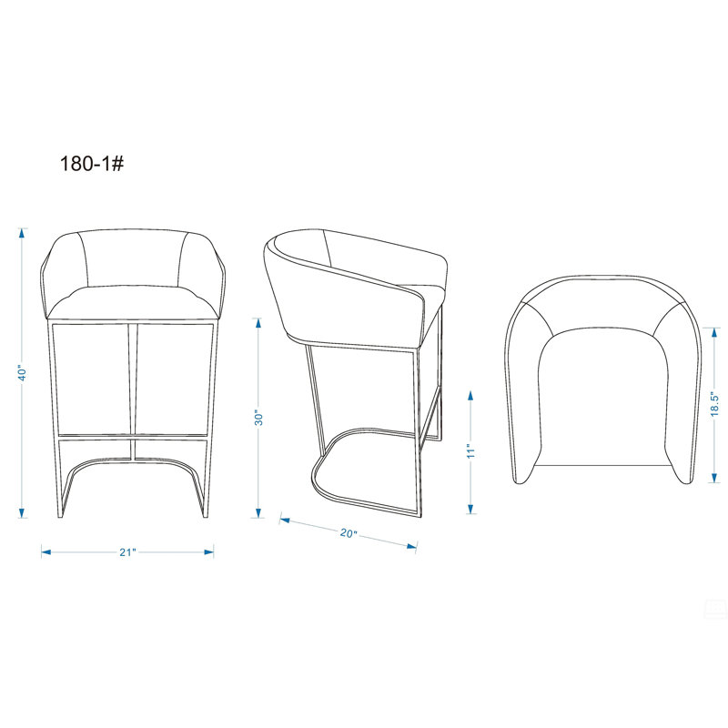 Tabouret de comptoir en métal