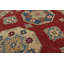 Tapis rouge / beige en laine nouée à la main de conception unique 5 pi 1 po x 7 pi 2 po Hetherington