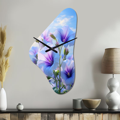 Seanchristopher - Boomerang Shape Purple Wall Clock - Unique Shape