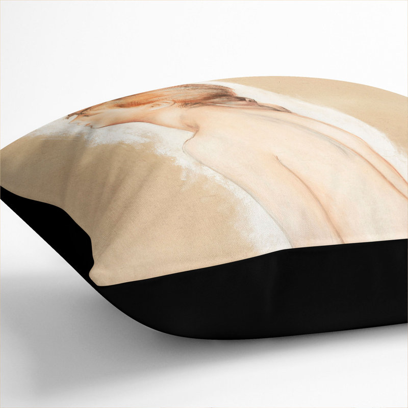 Splashing Figure Scatter Cushion, Black, 40cm H x 40cm W x 15cm D
