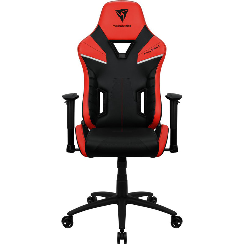 ThunderX3 Adjustable Reclining Ergonomic Swiveling PC & Racing Game Chair in Black/Red
