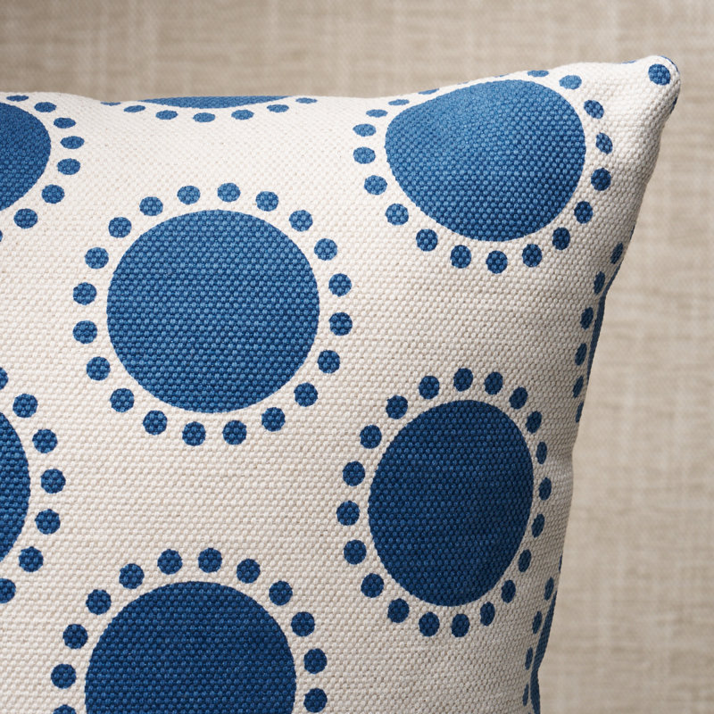 Oompa Throw Pillow, Navy, 22"H x 22"W
