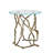 Twistwood Side Table-Antique Brass