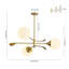 3 - Light Creative Linear Frosted Glass Globe Chandelier-308764612